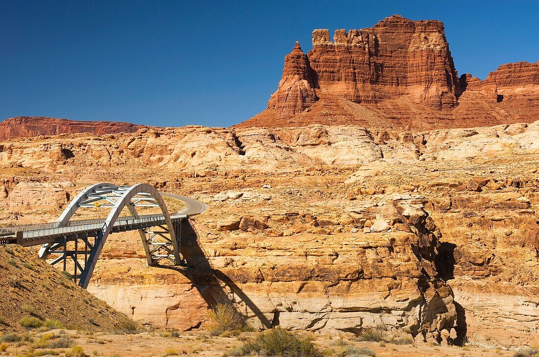 Hite Crossing Bridge Utah State Route 95 spanning the Colorado River, Glen Canyon National Recreation Area Utah
