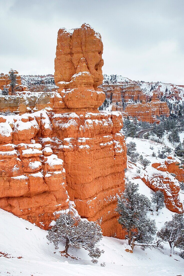 Fresh dusting of snow on Red Canyon, Dixie National Forest Utah