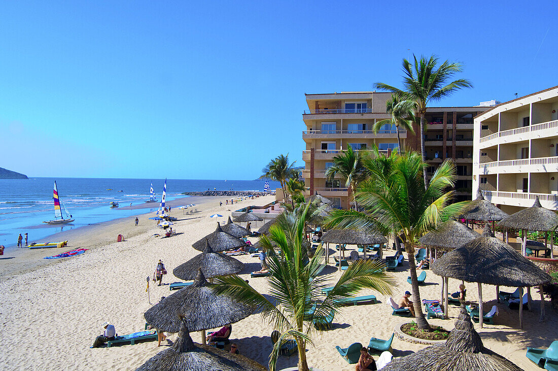 Beach at the Playa Mazatlan Hotel, Mazatlan, Sinaloa, Mexico