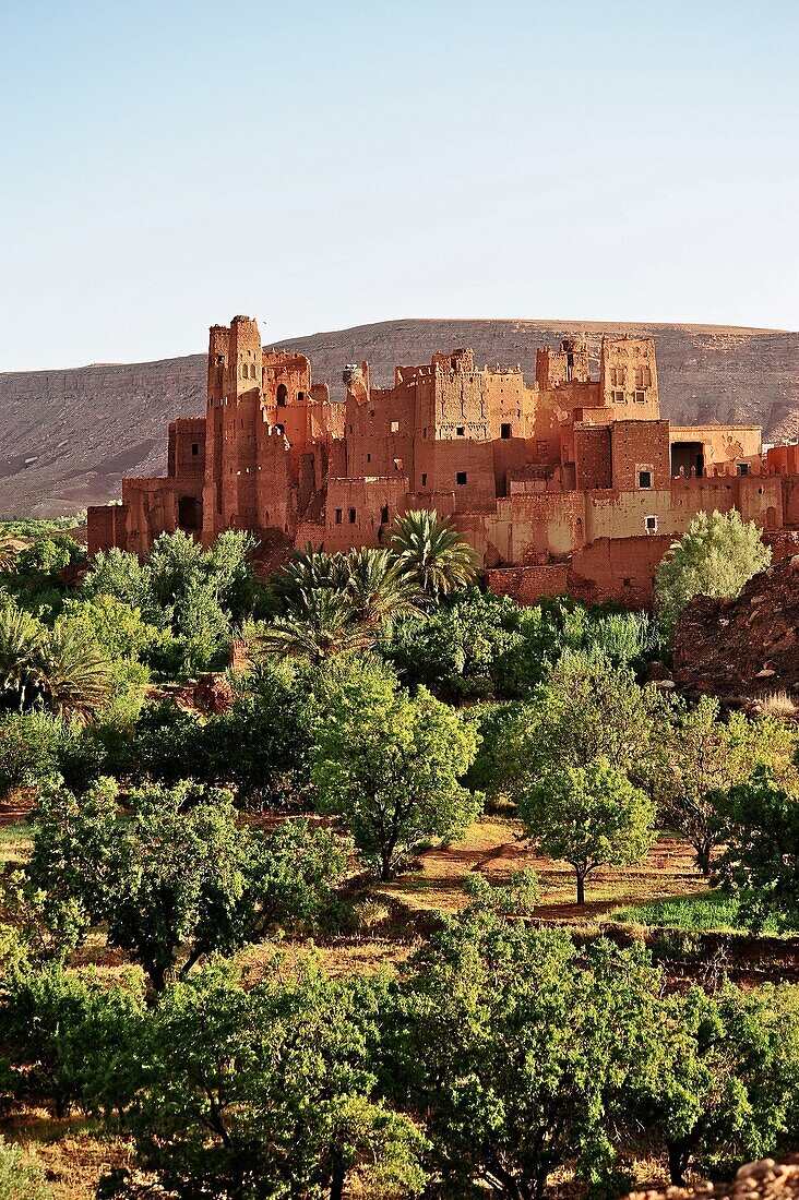 Maroc, la kasbah de Tamdaght, ancienne demeure du Glaoui, jadis Seigneur de la région de Ouarzazate