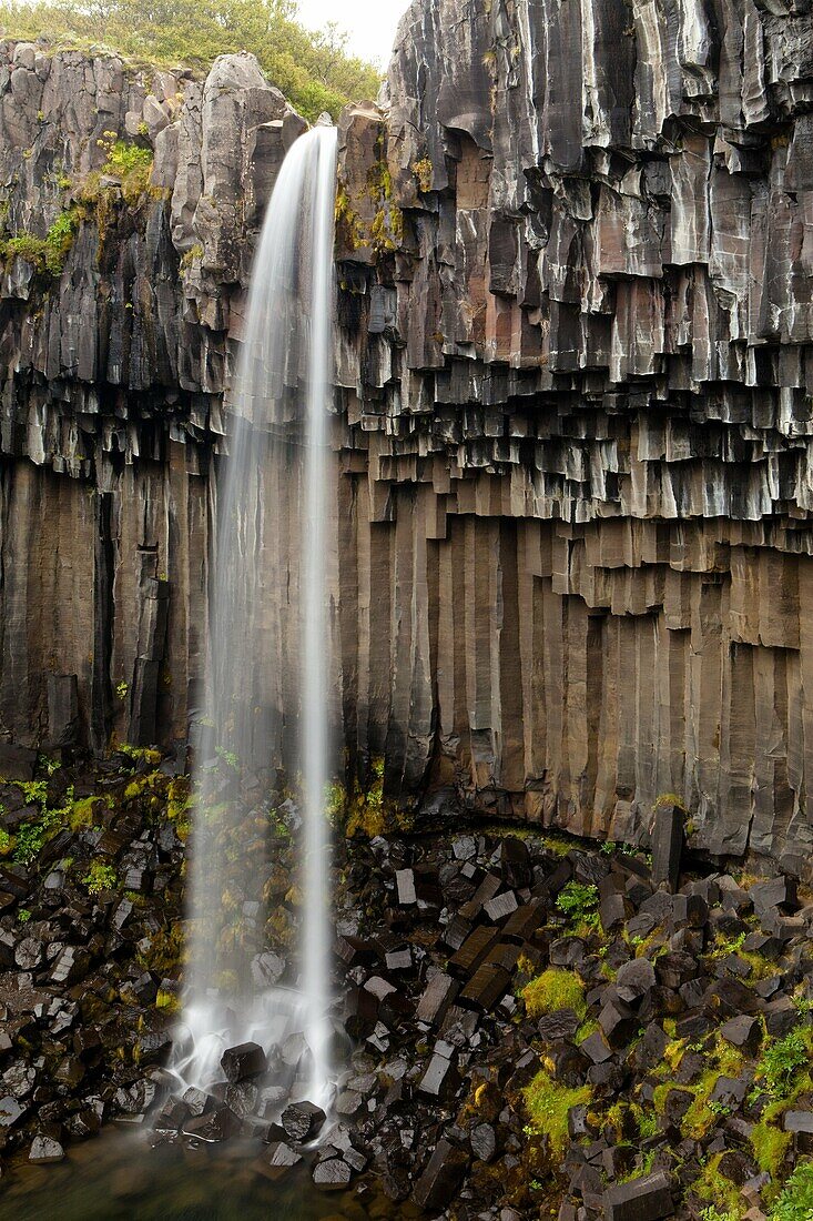 Basalt, Column, Iceland, Landscape, Landscapes, nature, Roch, scenic, Scenic, Scenics, Stream, Volcanic, Waterfall, S19-922350, agefotostock 