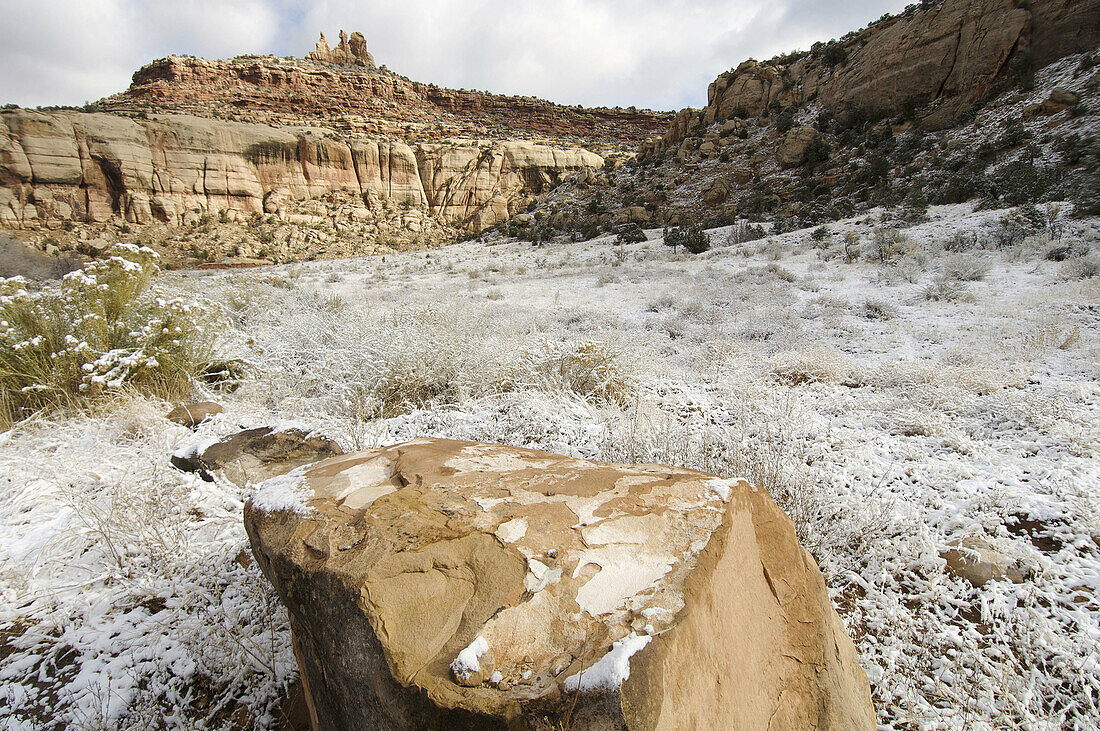 Paredes rocosas en Indian Creek, cerca de Canyonlands; Utah; Estados Unidos