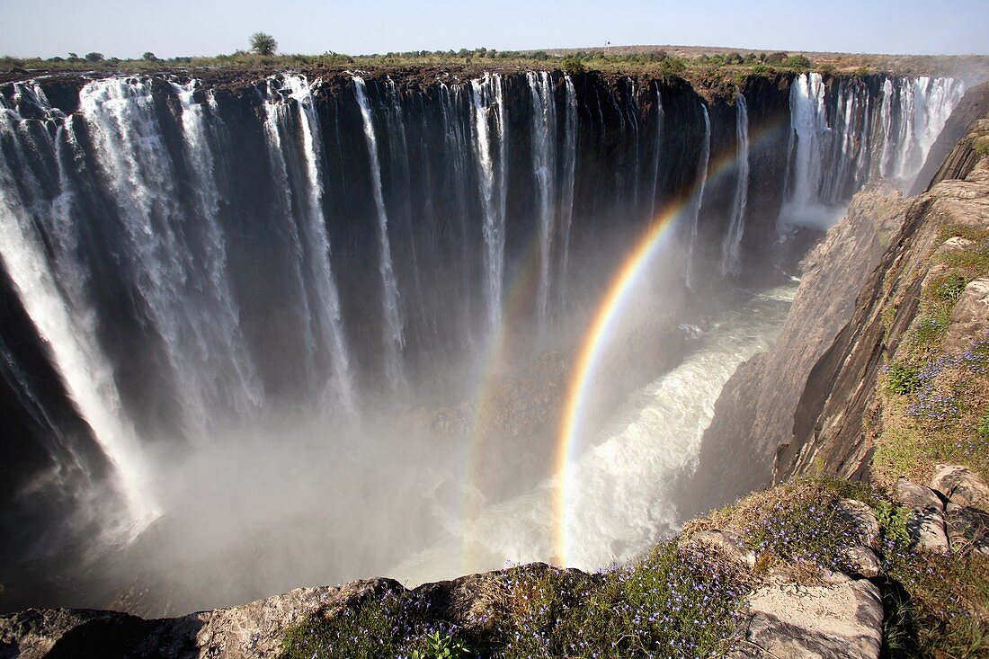 The view of Victoria Falls from Zimbabwe side