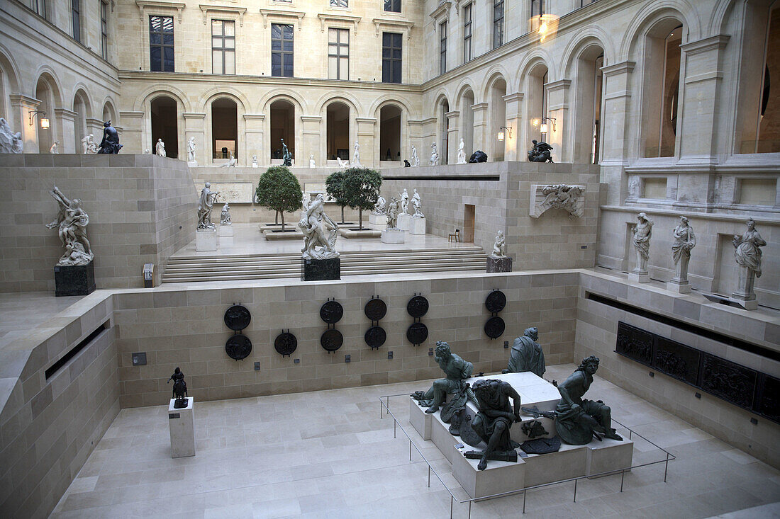 Cour Puget of Richelieu Wing of the Louvre Museum, Paris. France