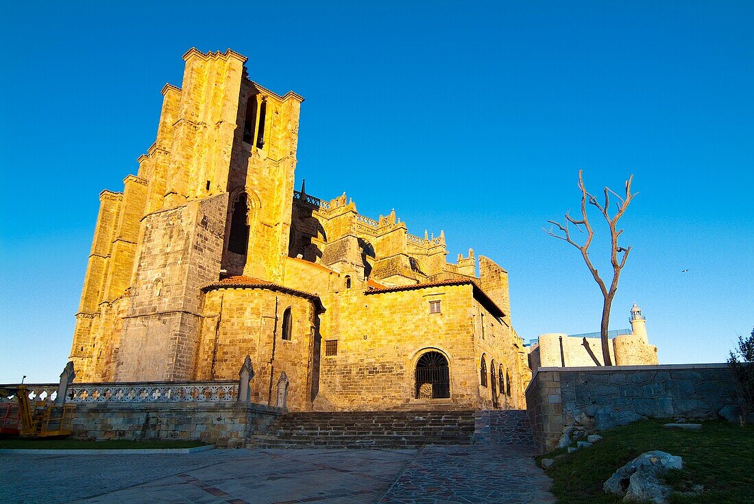 Church of St. Mary of the Assumption, the thirteenth century. Castro Urdiales. Cantabria. Spain.