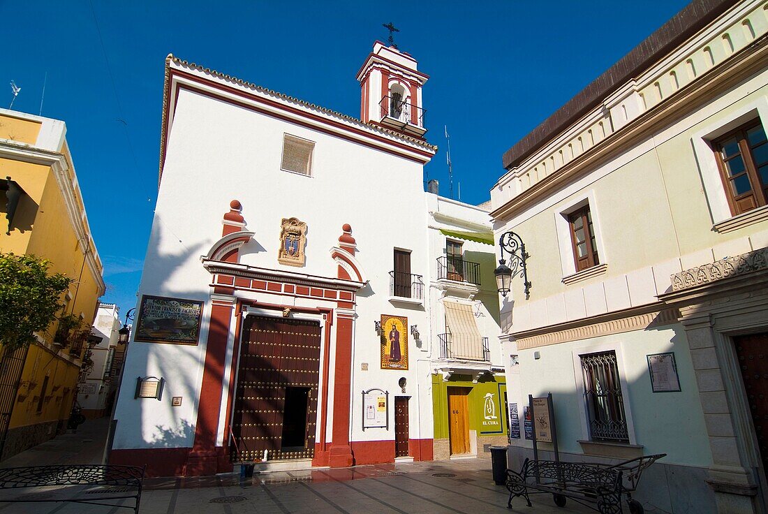 Iglesia de Los Desamparados en la Plaza San Roque de Sanlucar de Barrameda  Cadiz  Andalucia  España