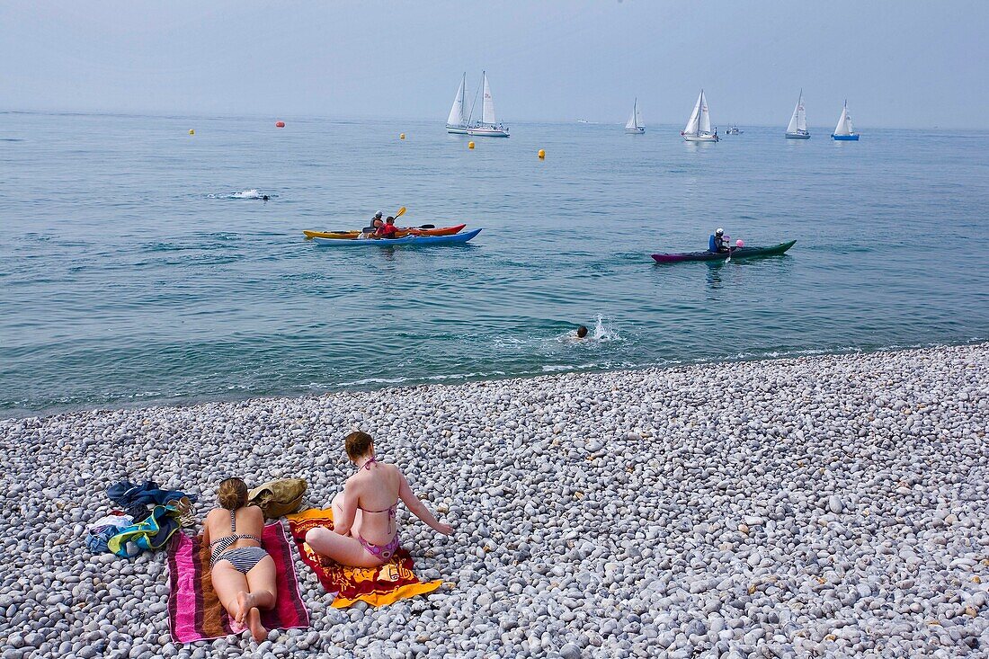 france, normandie, criqueboeuf-en-caux : plage