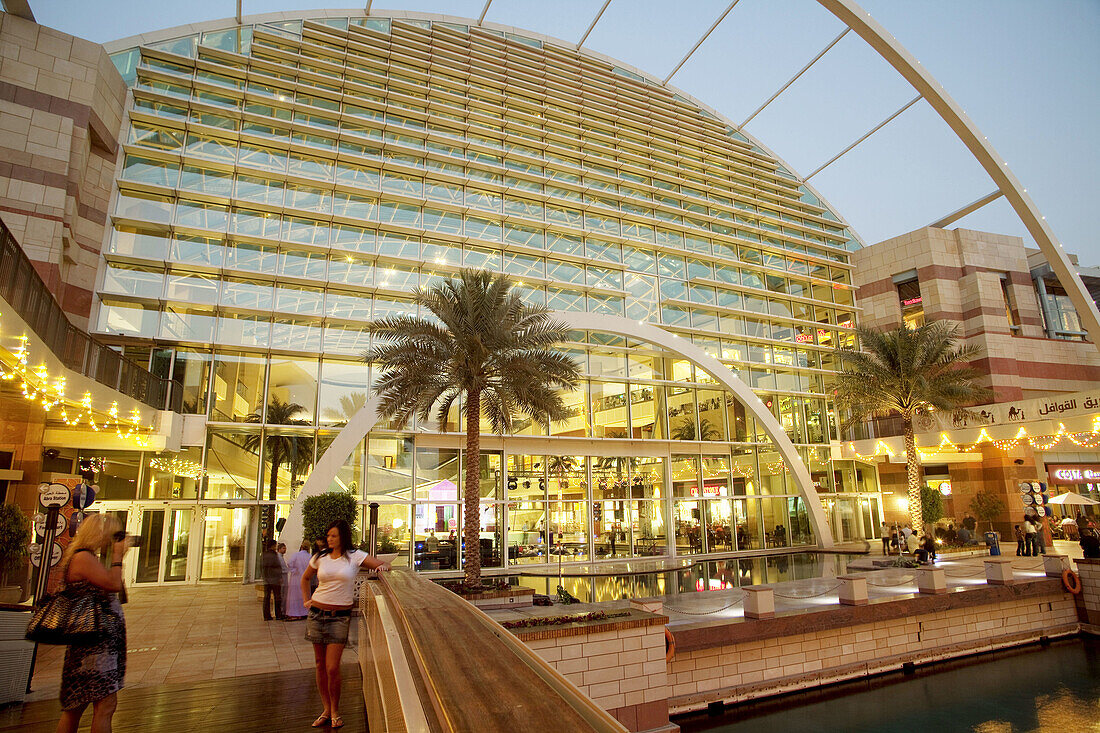 Festival City Harbour at dusk, Dubai, United Arabian Emirates