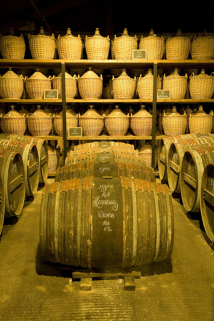 Barrels, Henessy distillery, Cognac region, France