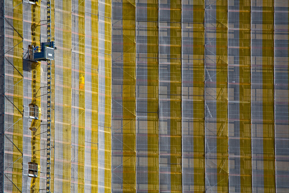 Scaffolding outside building construction, Berlin, Germany