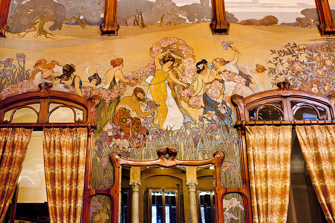 Art Deco Saal, Hotel Villa Igiea, Palermo, Sizilien, Italien, Europa