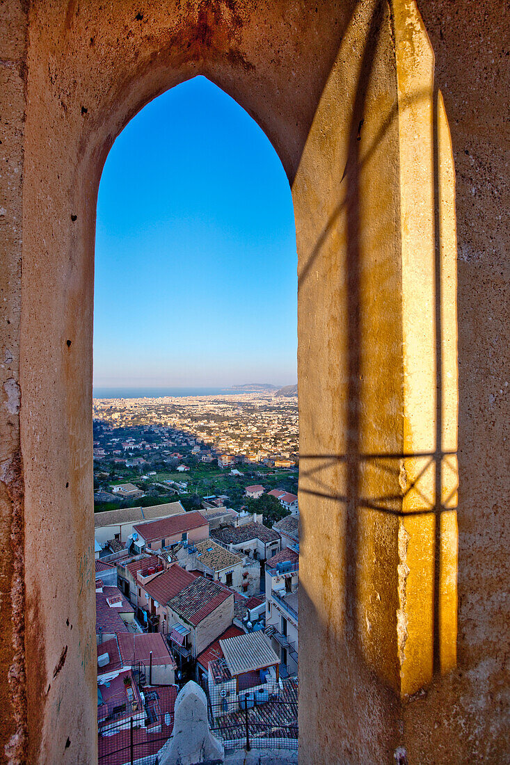 Blick vom Dom in Monreale auf Palermo, Sizilien, Italien, Europa