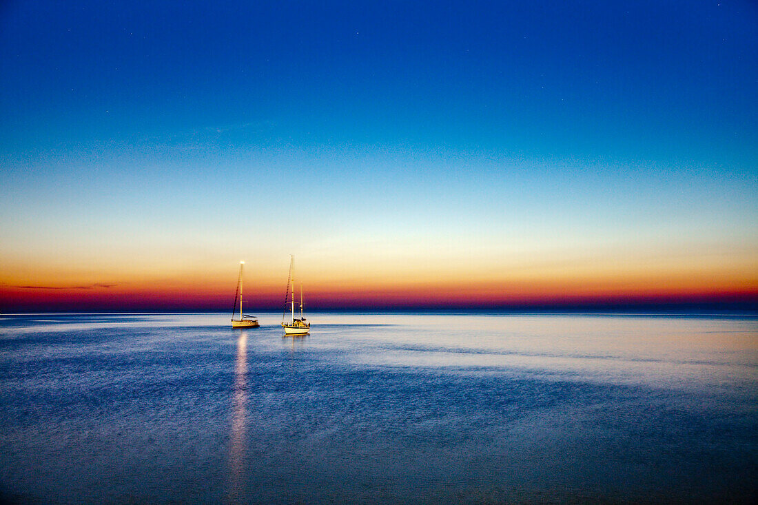 Abendstimmung am Meer, Cefalù, Palermo, Sizilien, Italien