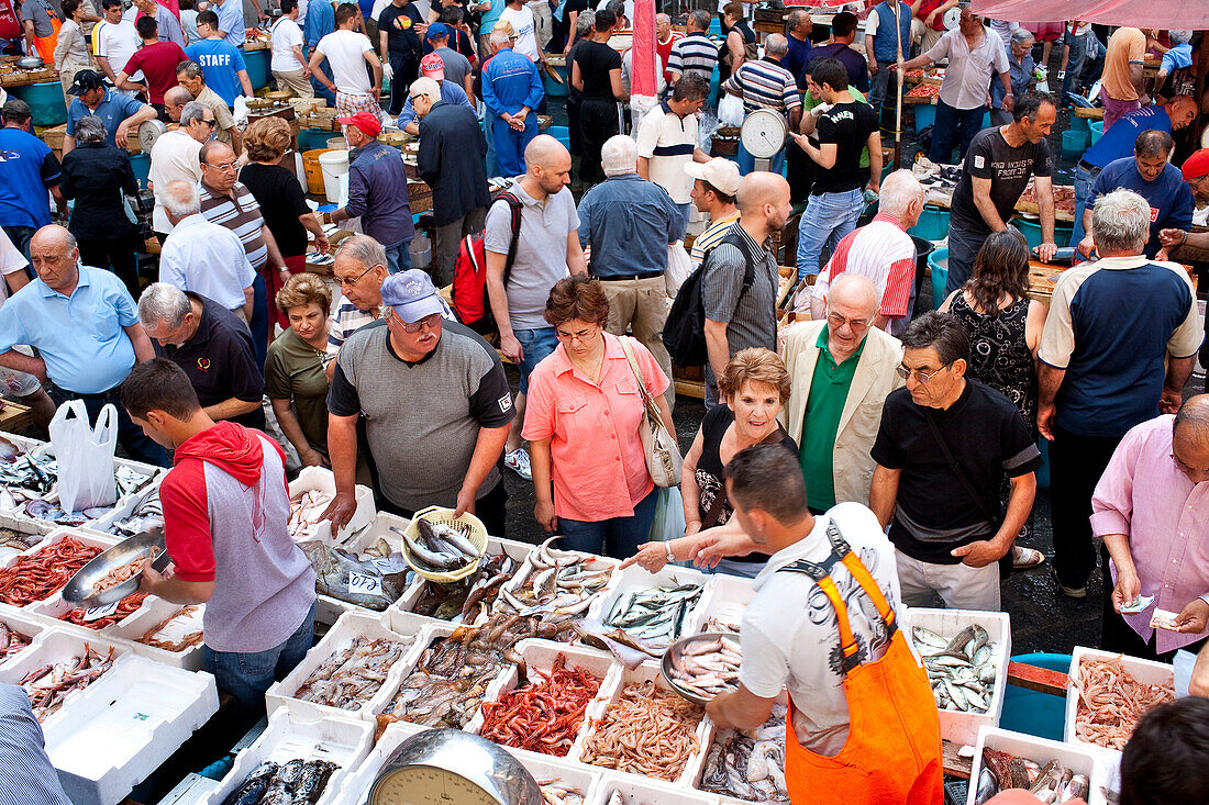 Fischmarkt, La Pescheria, Catania, Sizilien, Italien