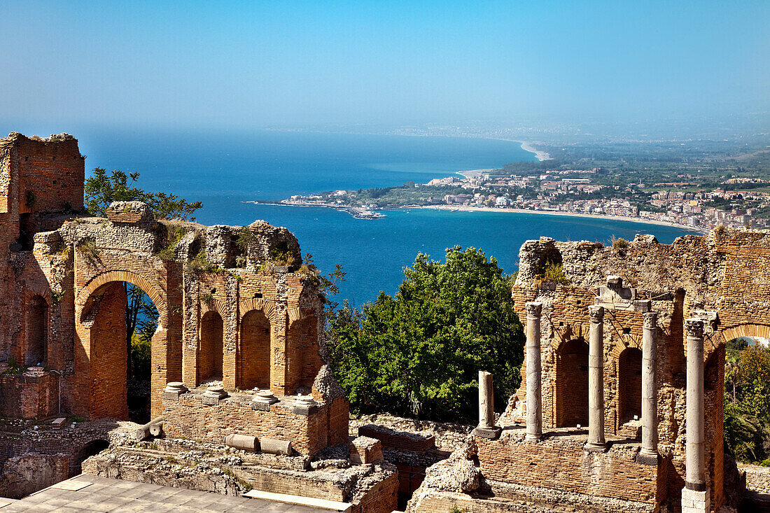 Greek theatre, Teatro Greco, Taormina, Sicily, Italy