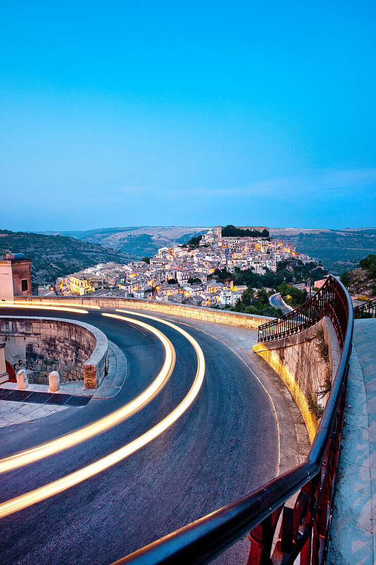 Blick auf Ragusa Ibla, Sizilien, Italien