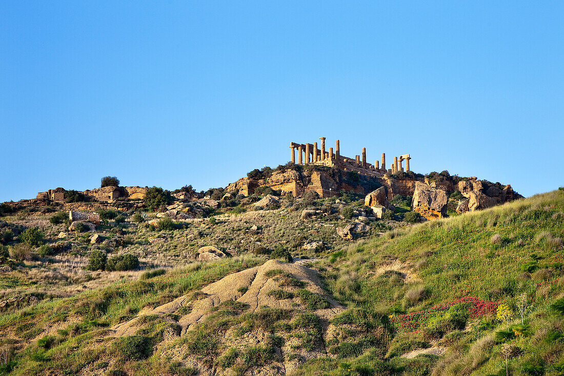 Hera Tempel, Juno Lacinia Tempel, Tal der Tempel, Agrigent, Sizilien, Italien, Europa