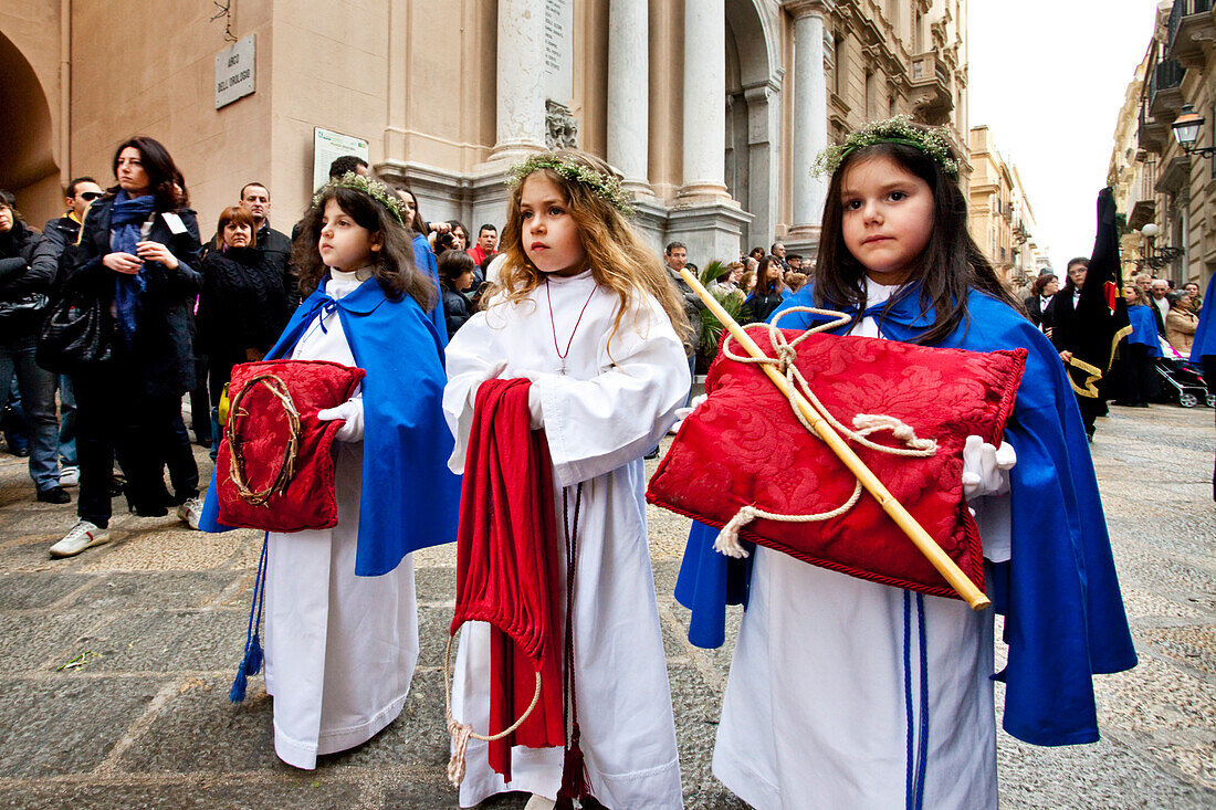 Karfreitagsprozession, Misteri Prozession, Trapani, Sizilien, Italien, Europa