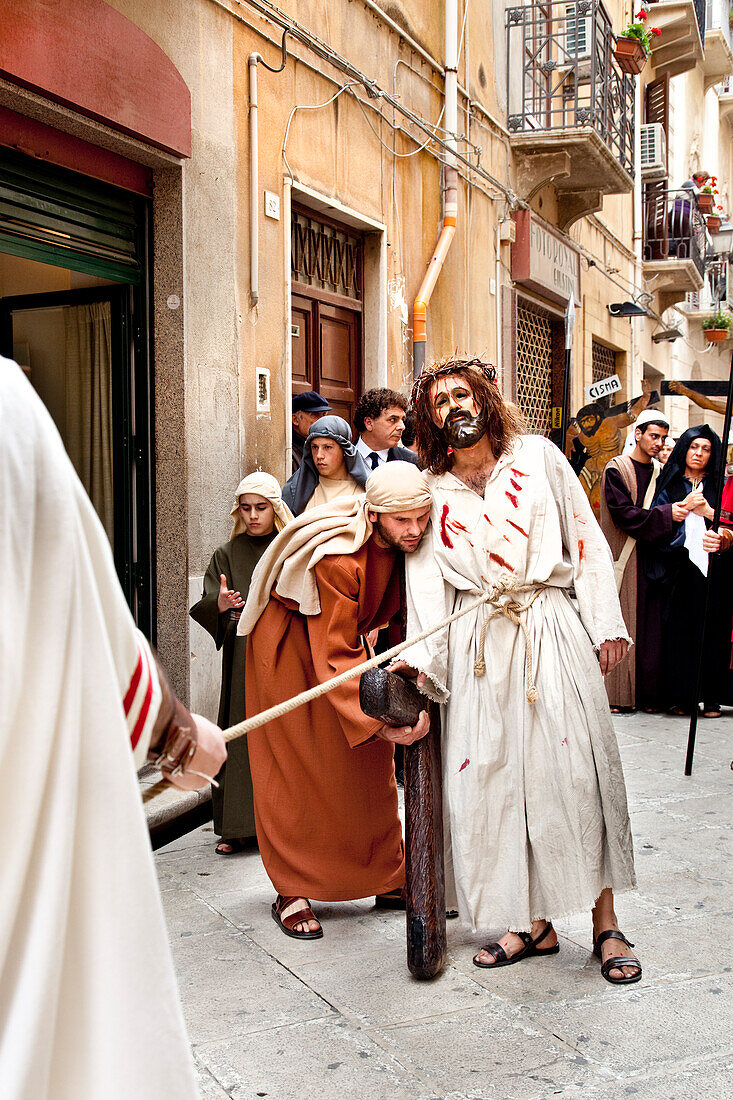 Gründonnerstagsprozession, Processione del Giovedi Santo, Marsala, Sizilien, Italien, Europa
