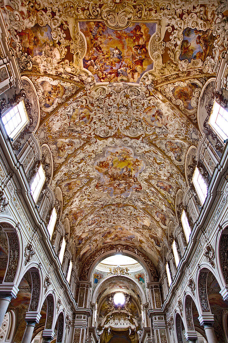 Church ceiling, Cathedral, Mazara del Vallo, Sicily, Italy