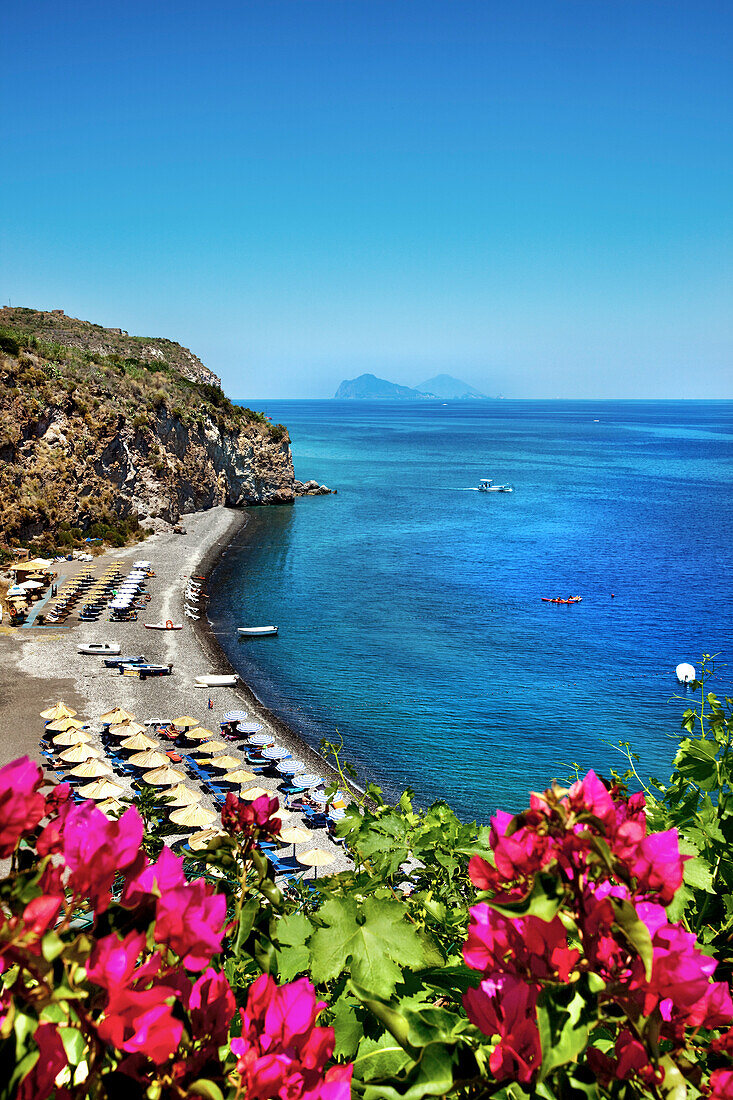 Spiaggia Bianca, Canneto, Lipari, Liparische Inseln, Sizilien, Italien