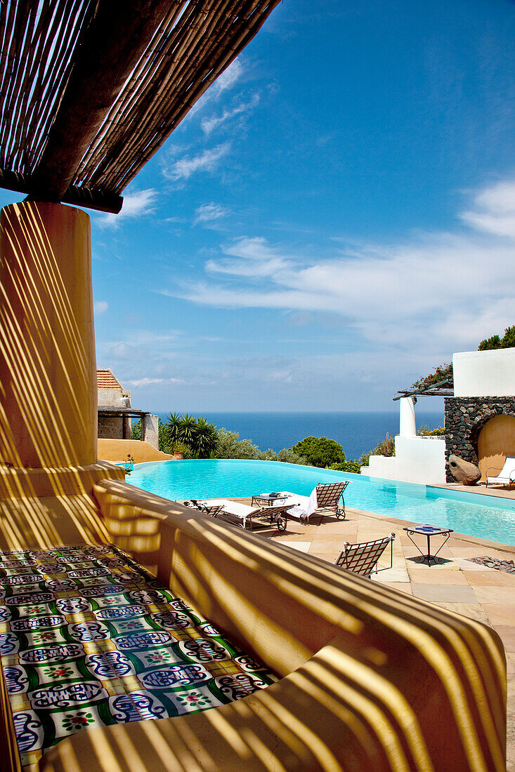 Pool, Hotel Signum, Malfa, Salina Island, Aeolian islands, Sicily, Italy