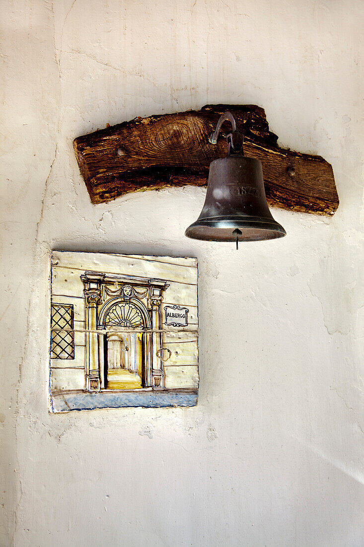 Bell, Hotel Signum, Malfa, Salina Island, Aeolian islands, Sicily, Italy