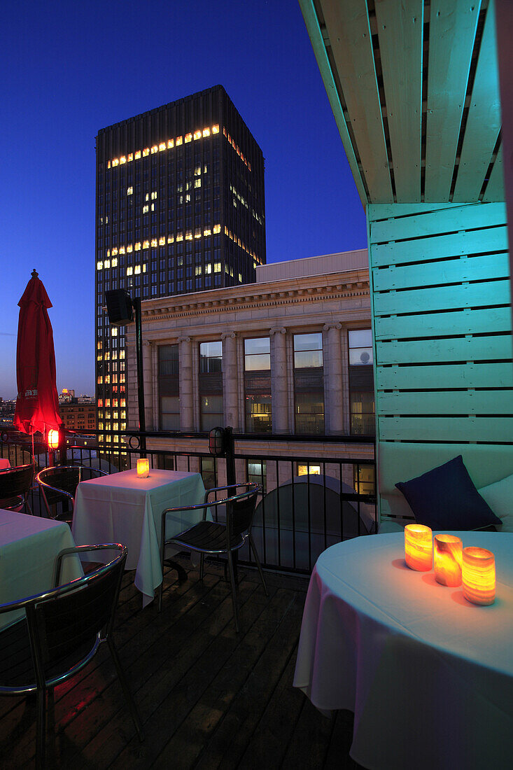 Rooftop terrace, Hotel Place D'Armes, Montreal, Quebec, Canada