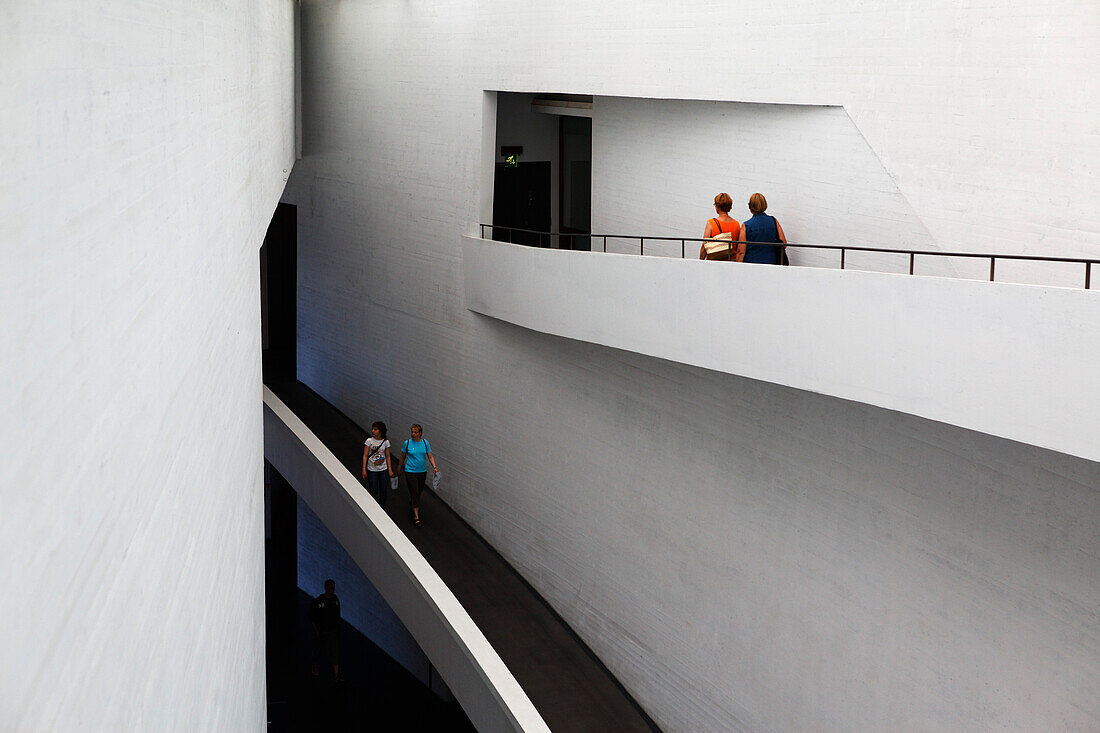 Staircase in the Kiasma Nykytaiteen Museum, Museum for contemporary art, Helsinki, Finland