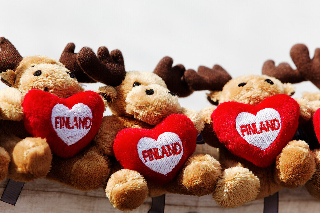 Finnish souvenirs, Elk with heart, Helsinki, Finland