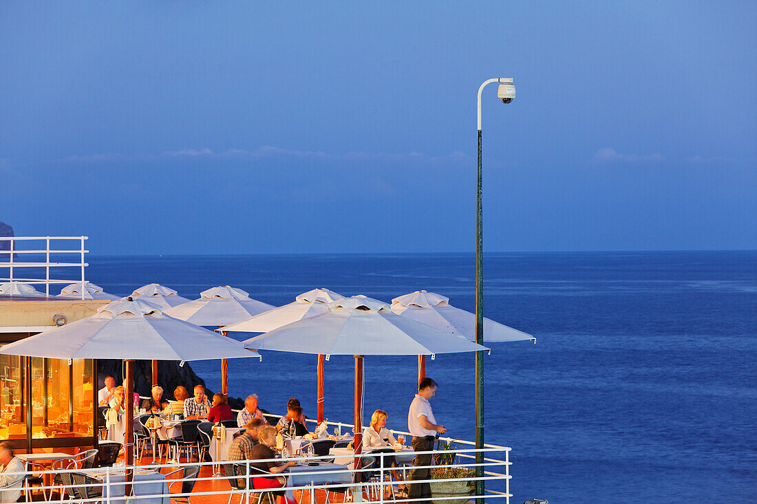 Restaurant at the lido beach complex facilities, Funchal, Madeira, Portugal