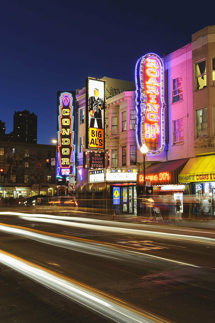 Usa, California, San Francisco, North Beach Little Italy, historic nightclubs