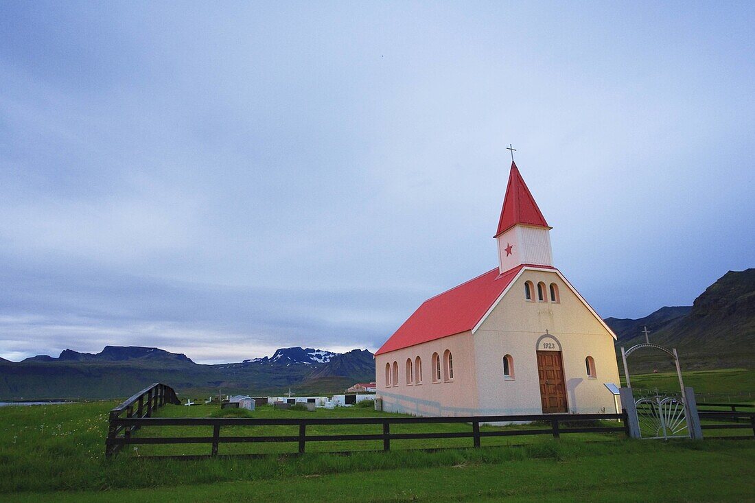 Sundown Church, Brimilsvellir, Olafsvik, Snaefellsness Peninsula, Iceland