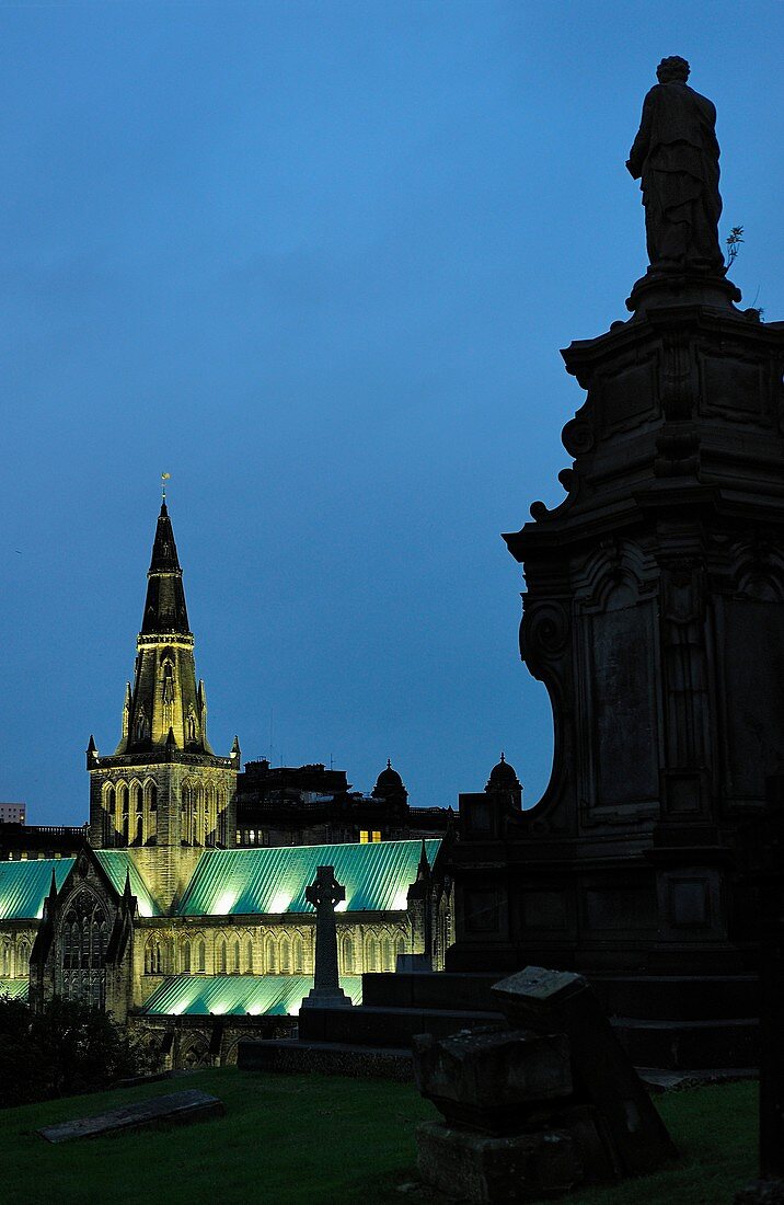 Great Britain, Scotland, Glasgow, The Necropolis and cathedral Saint Mungo