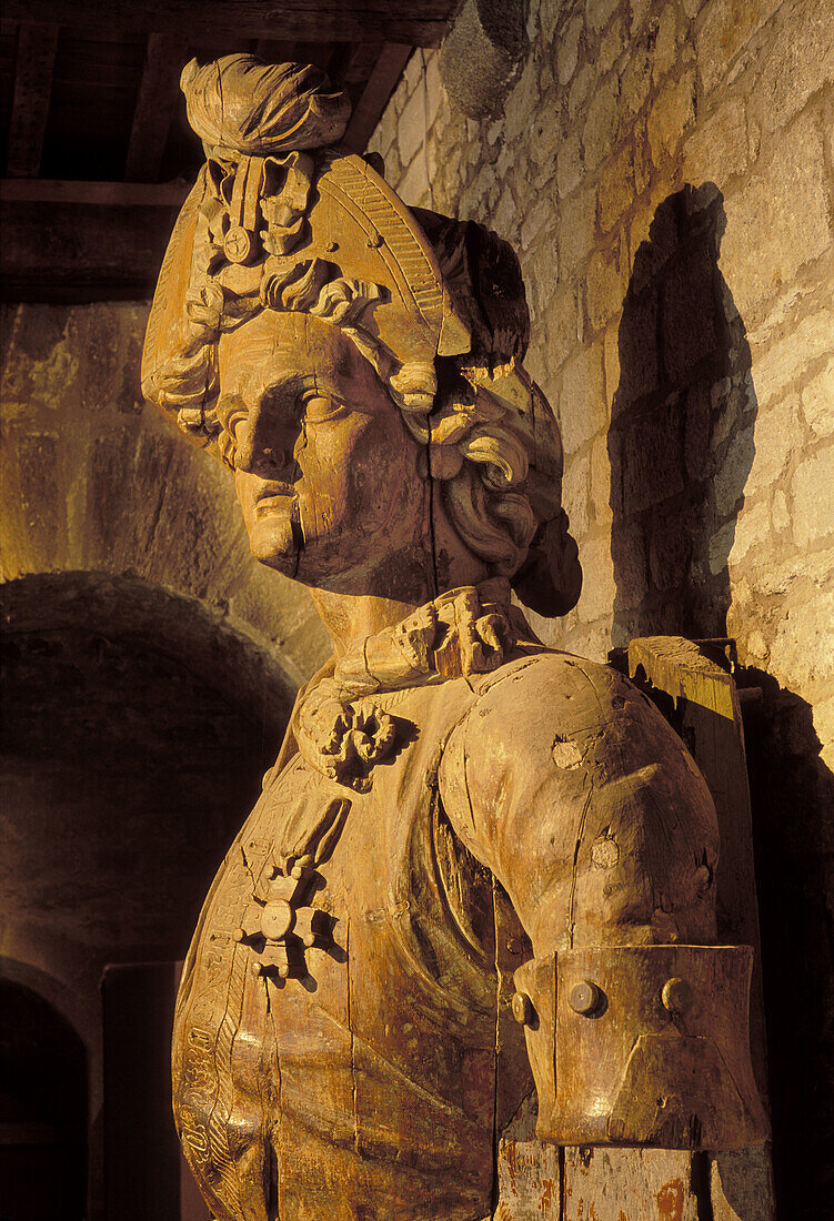 Figurehead preserved in the Museum of History, Saint-Malo. Ille-et-Vilaine, Bretagne, France