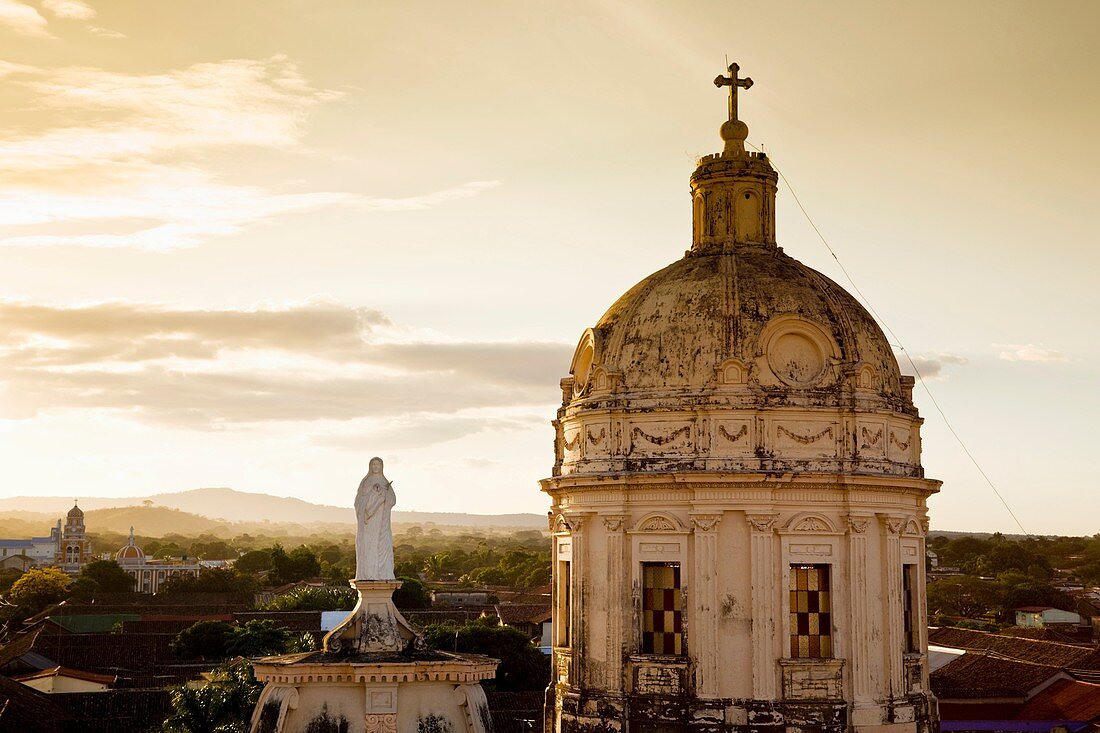 Rooftop view of the Iglesia de la Merced, Granada, Nicaragua