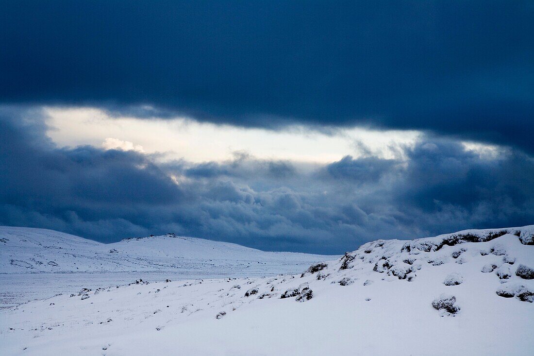 Snow-covered landscape  Krisuvik Iceland