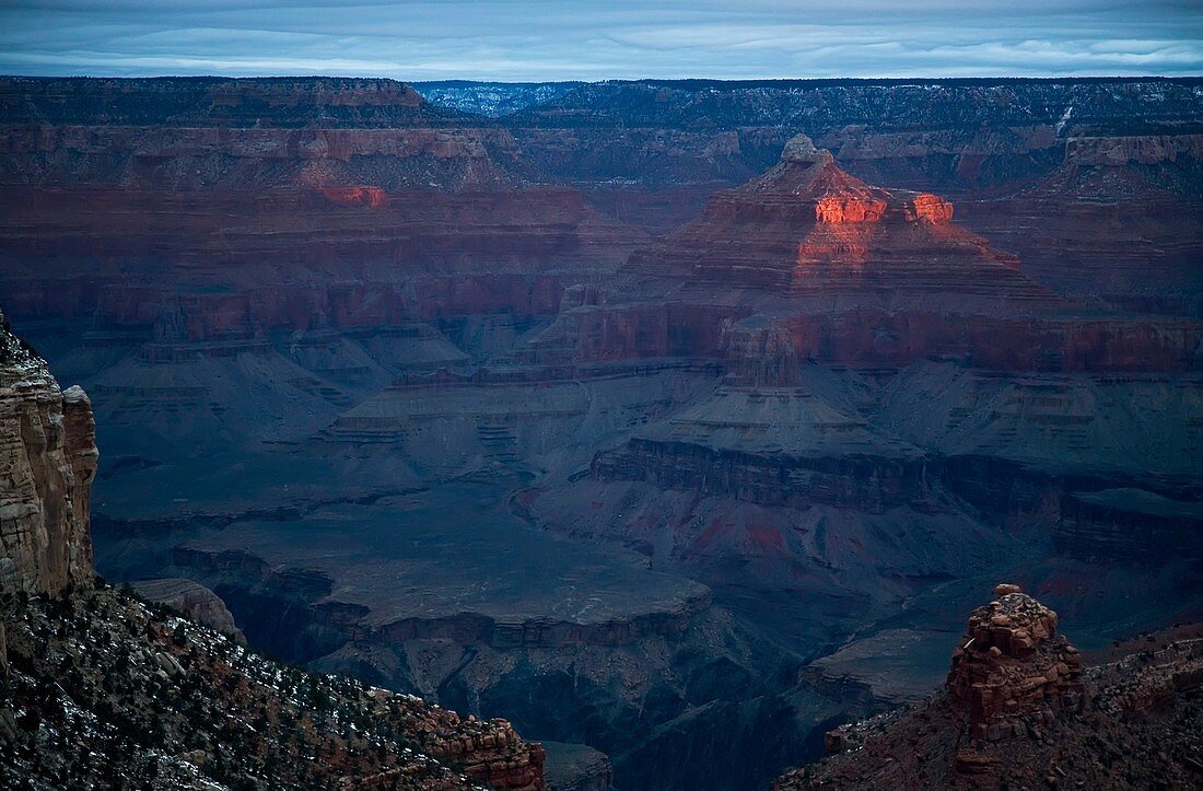 Grand Canyon National Park, Arizona - Early morning sunlight strikes Isis Temple in the Grand Canyon  © Jim West