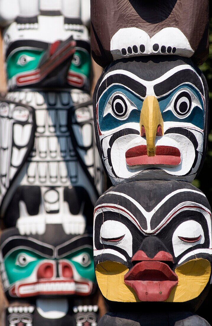 Totem Pole in Stanley Park Vancouver British Columbia Canada