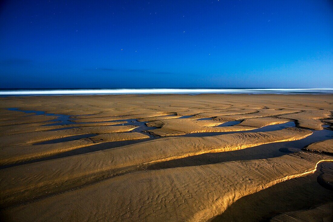 Foto nocturna en la costa de Cantabria