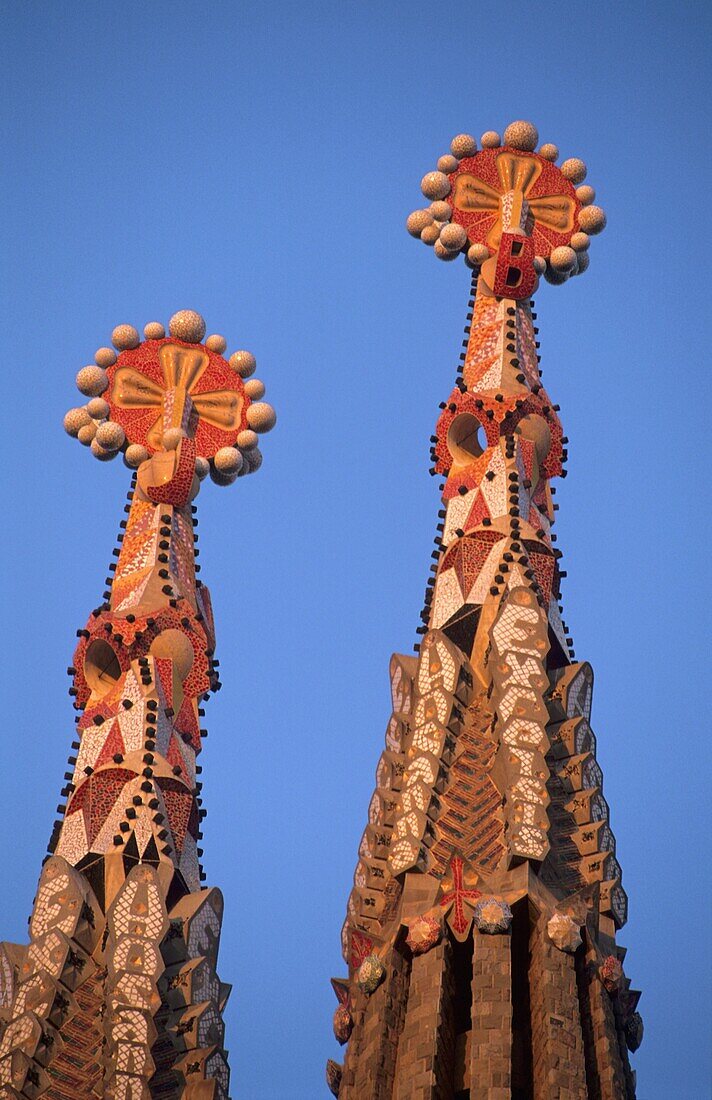 Spires  La Sagrada Familia  Barcelona  Catalonia  Spain