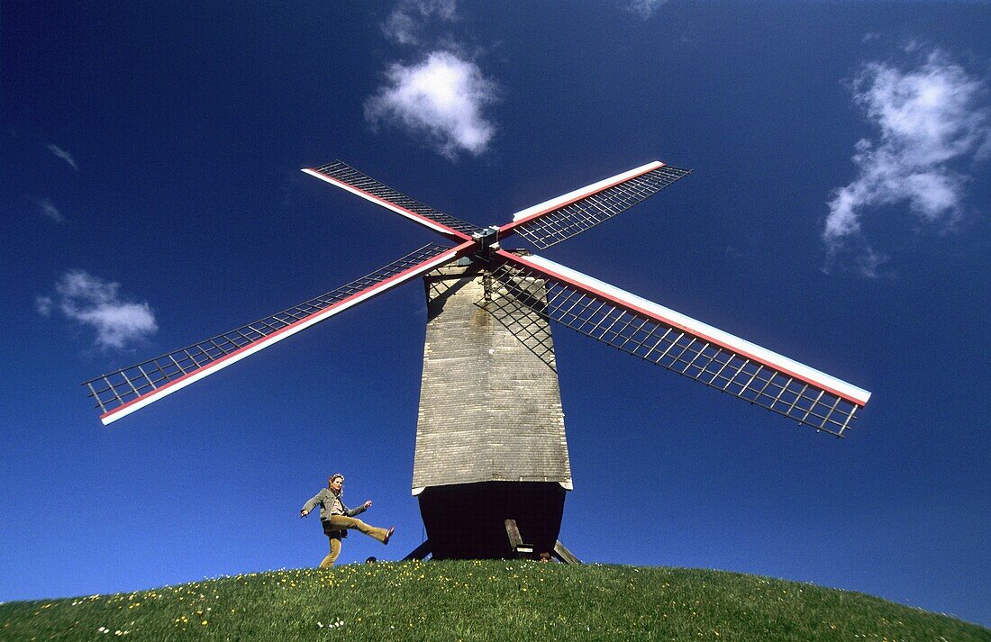Sint-Janshuis Windmill  Brugge  Flanders  Belgium