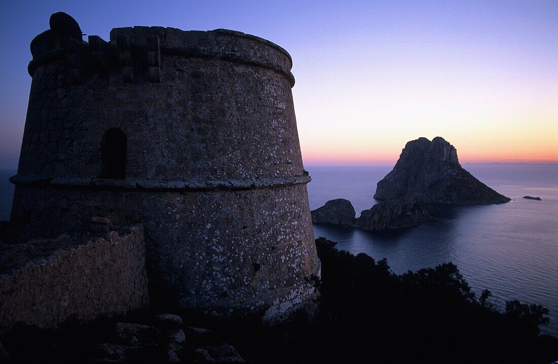 Torre des Savinar and Es Vedrà  Ibiza, Balearic islands  Spain