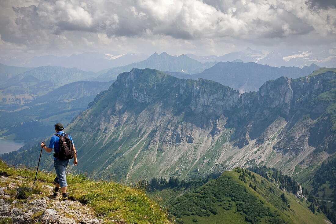 Trekking by Rochers de Naya  Montreaux  Switzerland