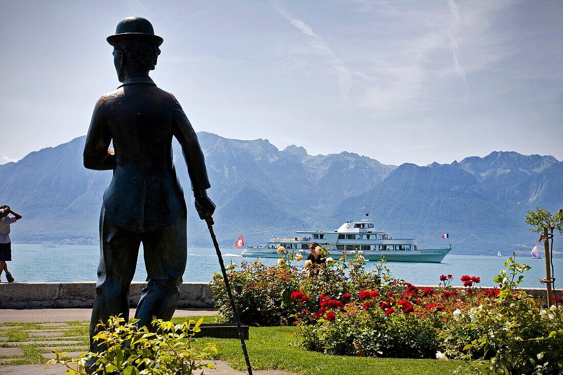 Statue of Charlie Chaplin, Vevey, Switzerland