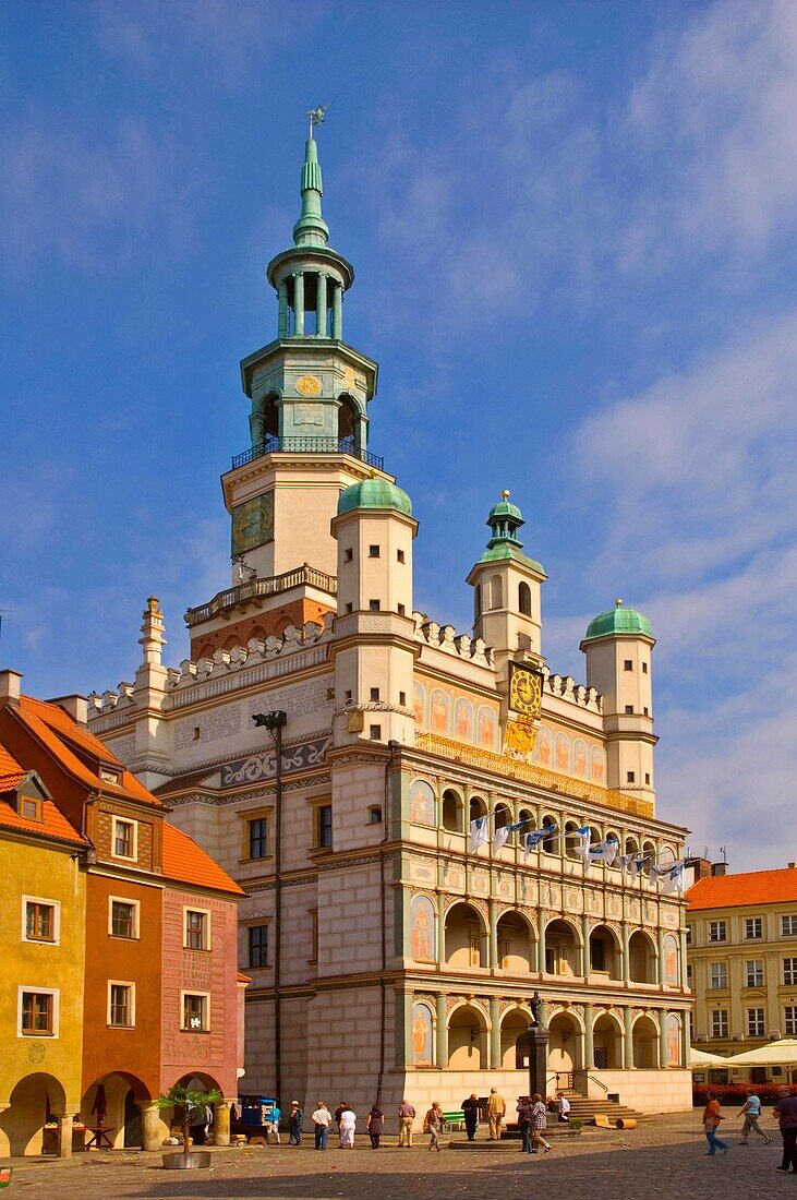 Old town hall in central Poznan Poland EU