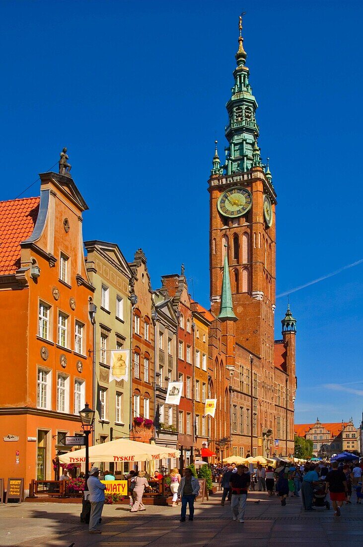 Main street Dluga in Glowne Miasto central Gdansk Poland EU
