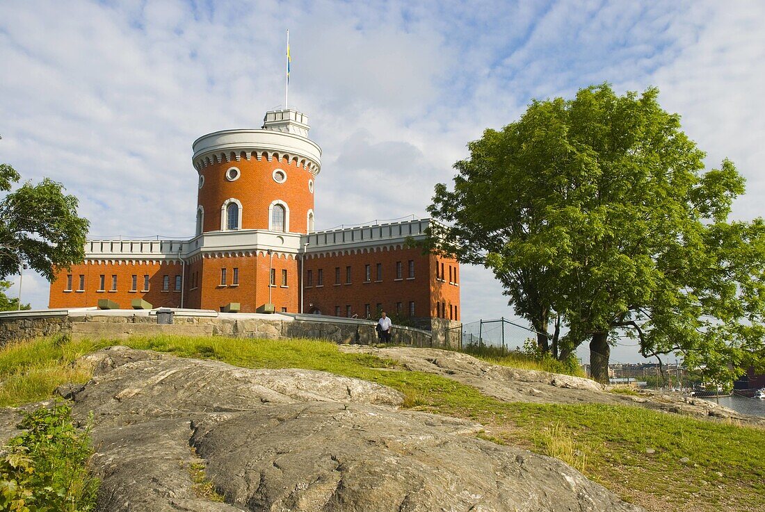 Kastellet renovated castle at Kastellholmen island in Stockholm Sweden Europe