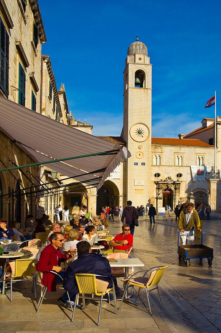 Placa pedestrian street in the old town of Dubrovnik Croatia Europe