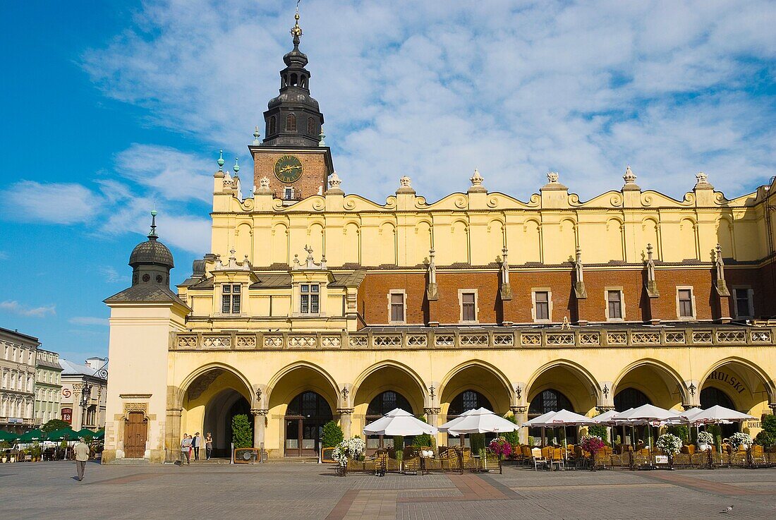 Sukiennice the Cloth Hall at old town square in Krakow Poland Europe